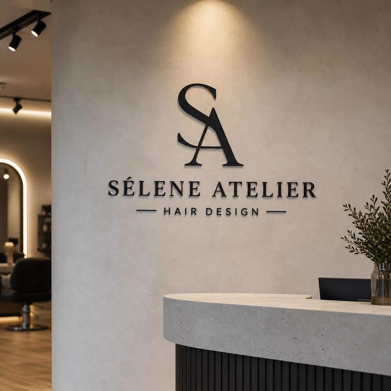 Hair salon logo sign