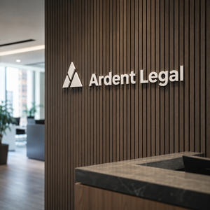 Corporate office entrance sign