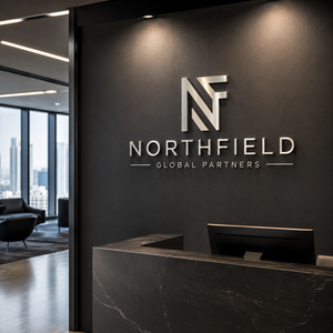 Corporate office lobby sign
