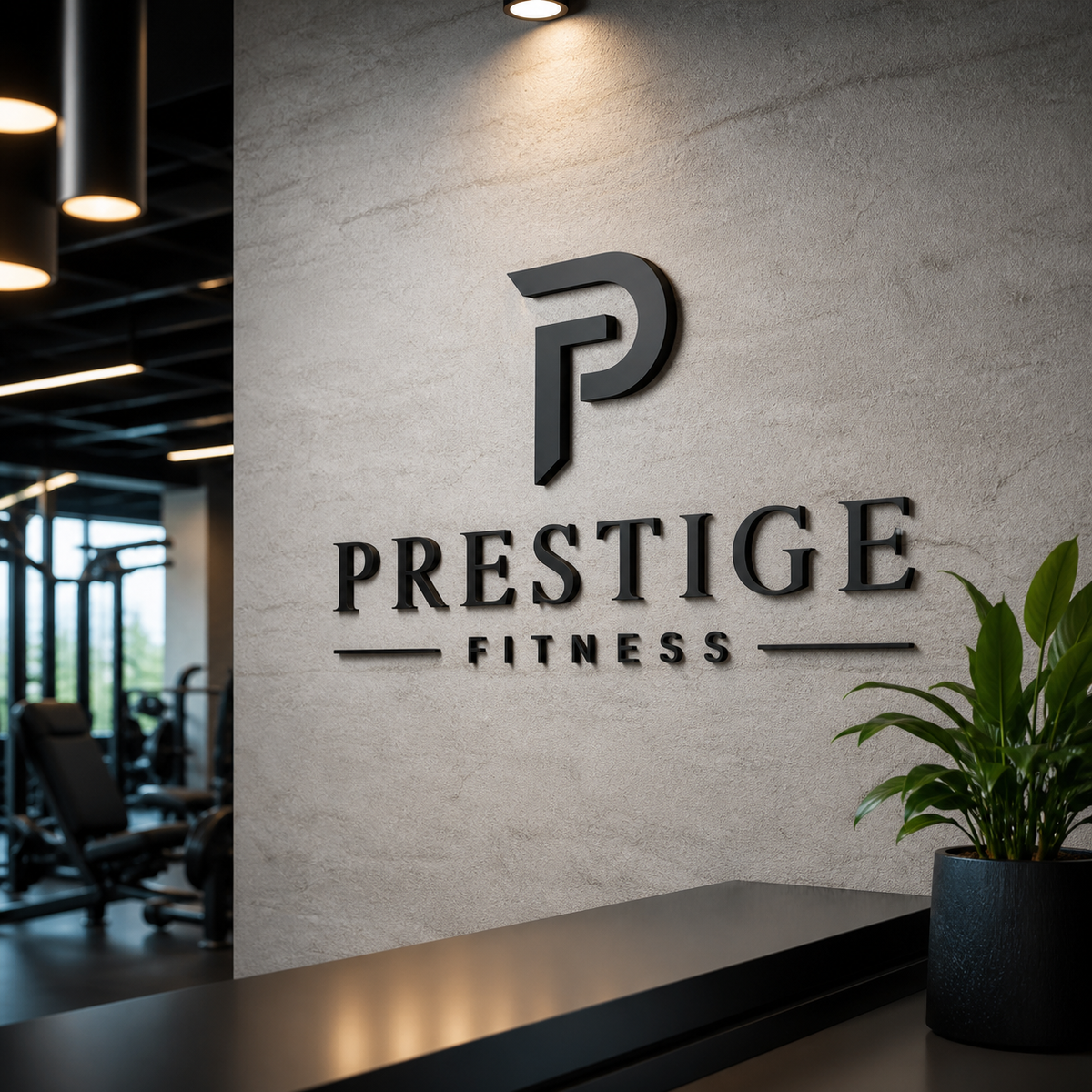 Gym entrance sign
