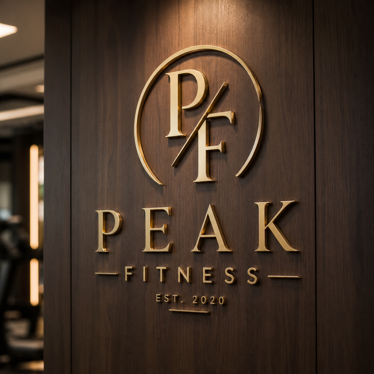 Gym lobby sign