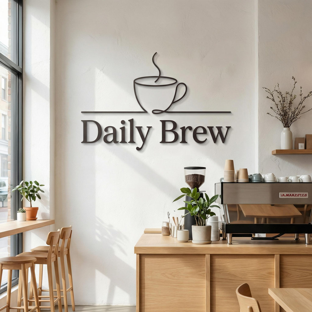 Custom Coffee Shop Acrylic Logo Sign