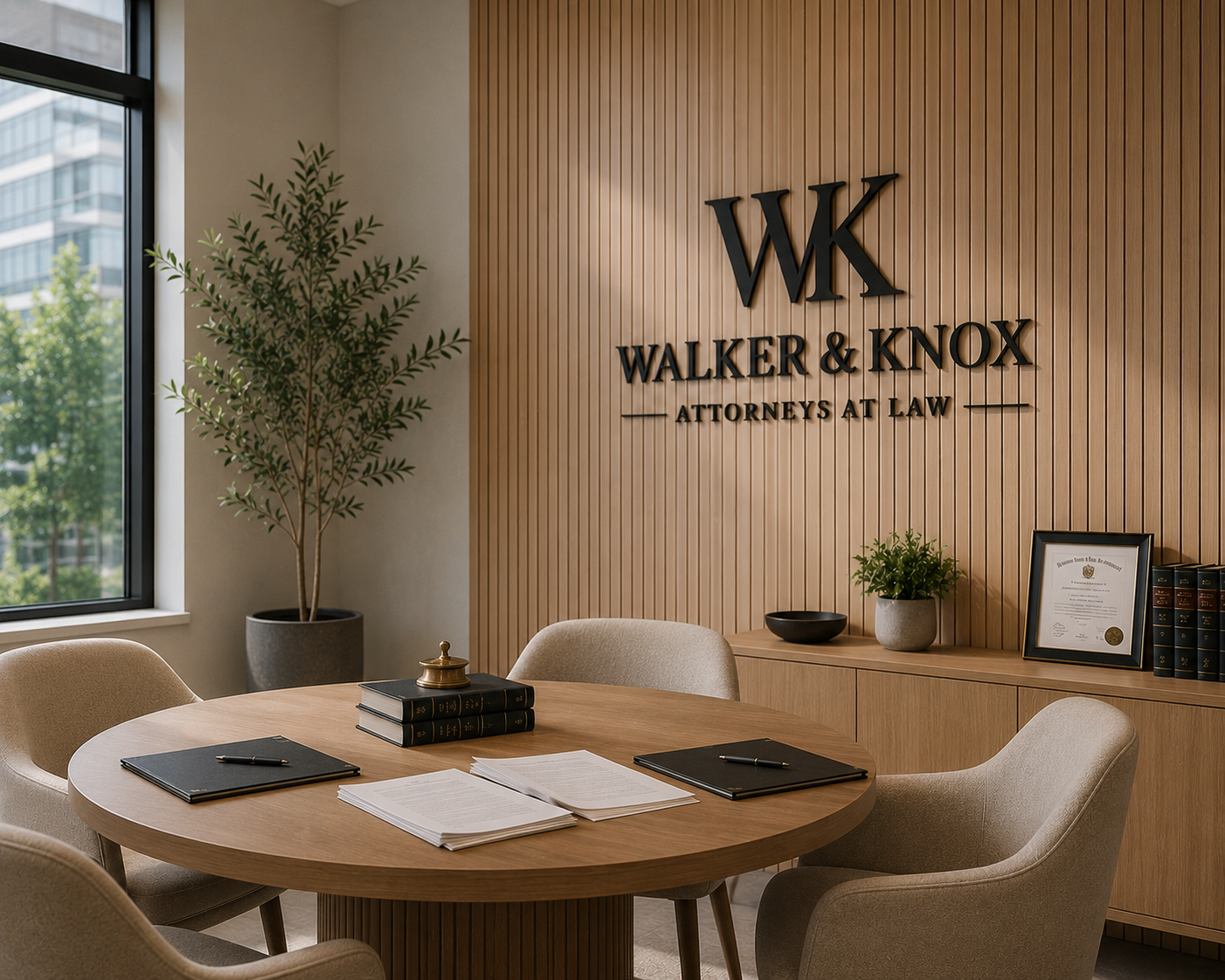 Law firm conference and meeting room sign