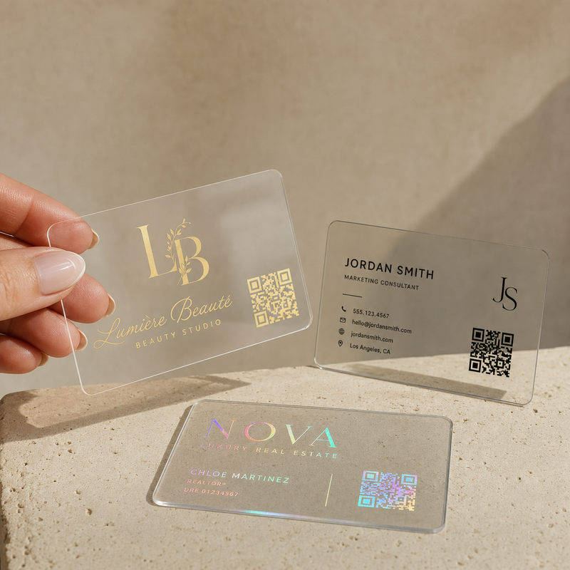 Custom Transparent Business Cards – Clear Plastic Cards