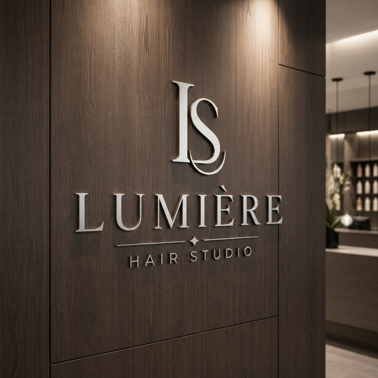 Hair salon logo sign