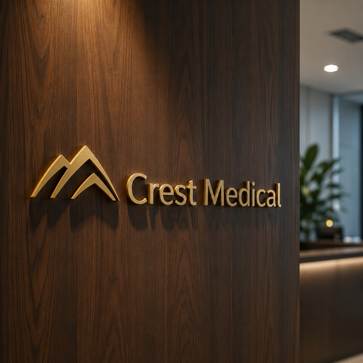 Corporate office entrance sign