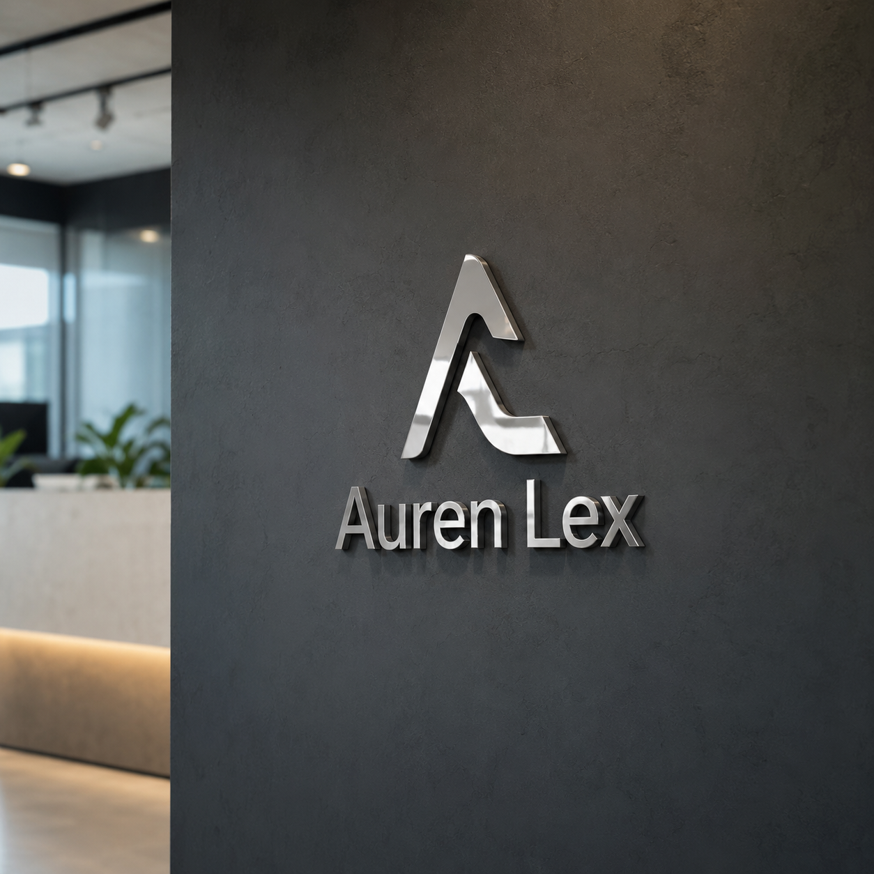 Corporate office entrance sign
