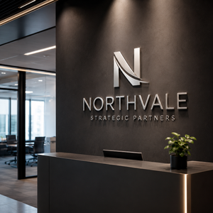 Corporate office lobby sign