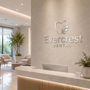 Dental office reception logo sign