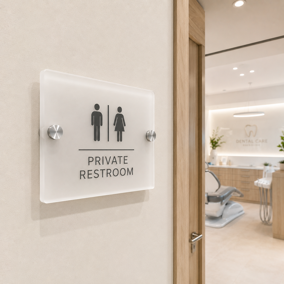 Dental restroom sign
