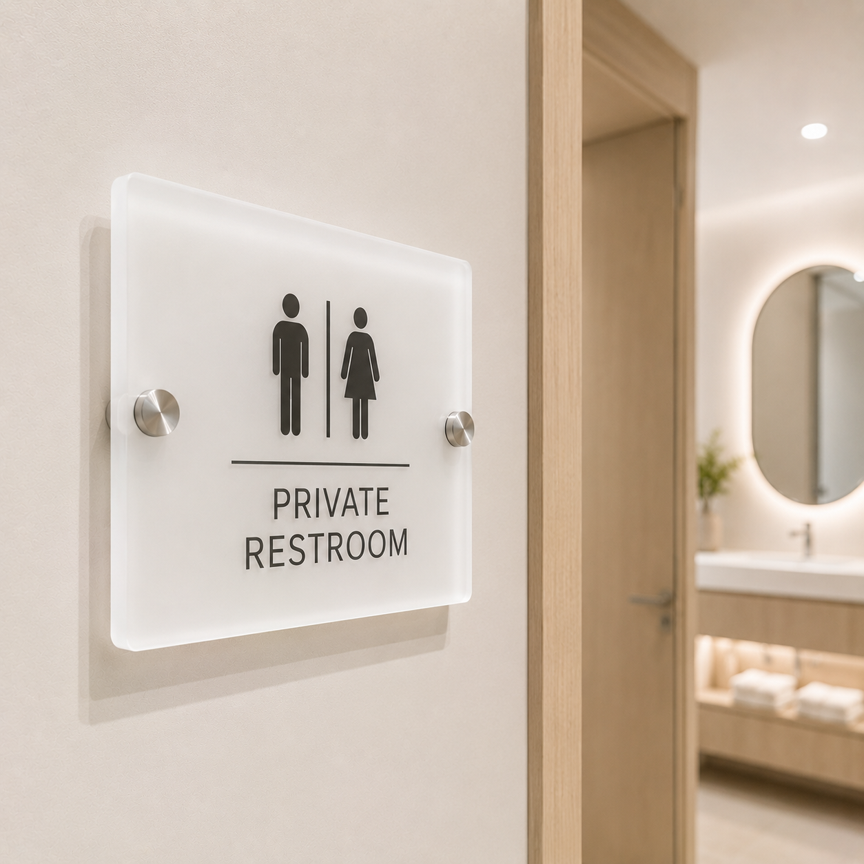 Dental restroom sign
