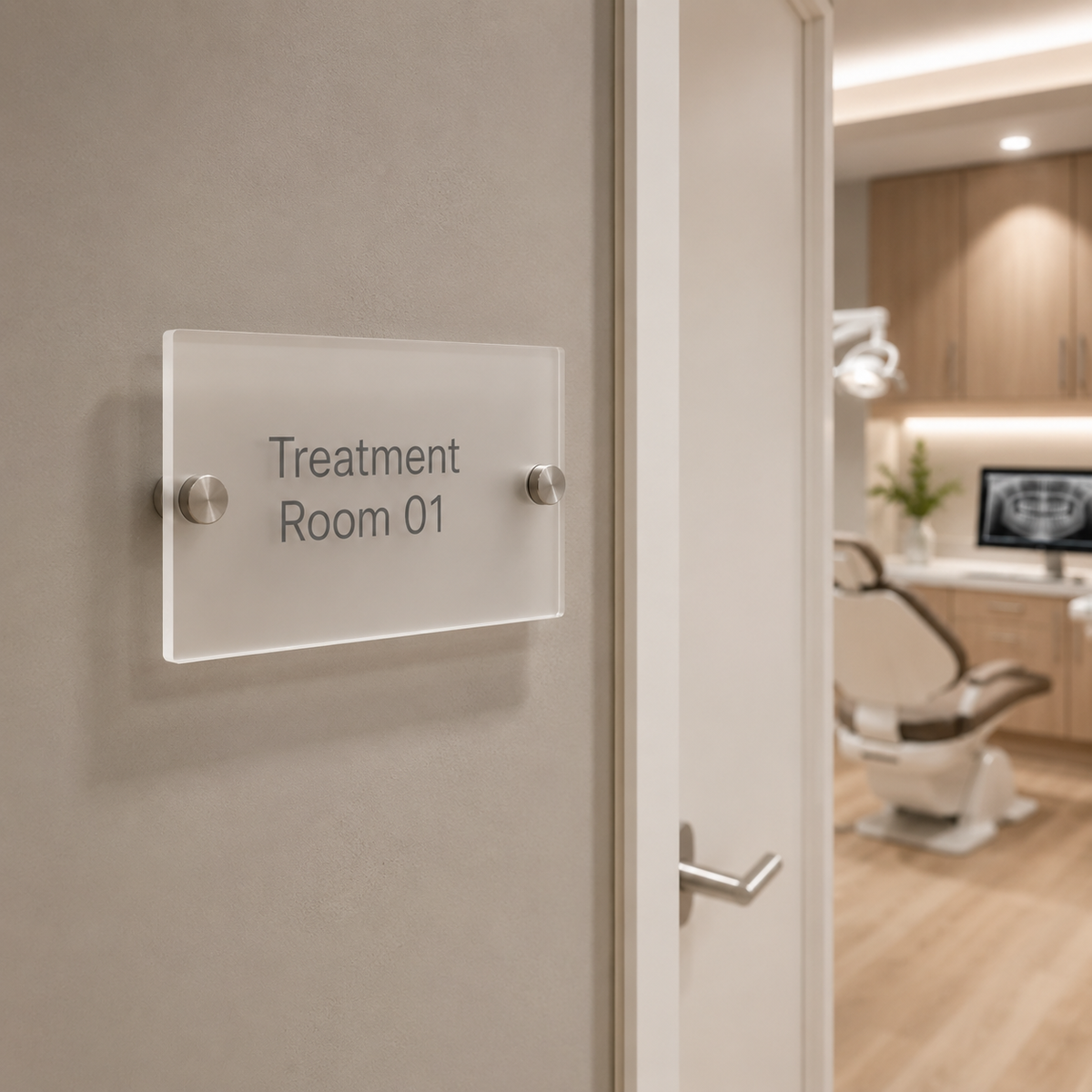 Dental treatment room sign