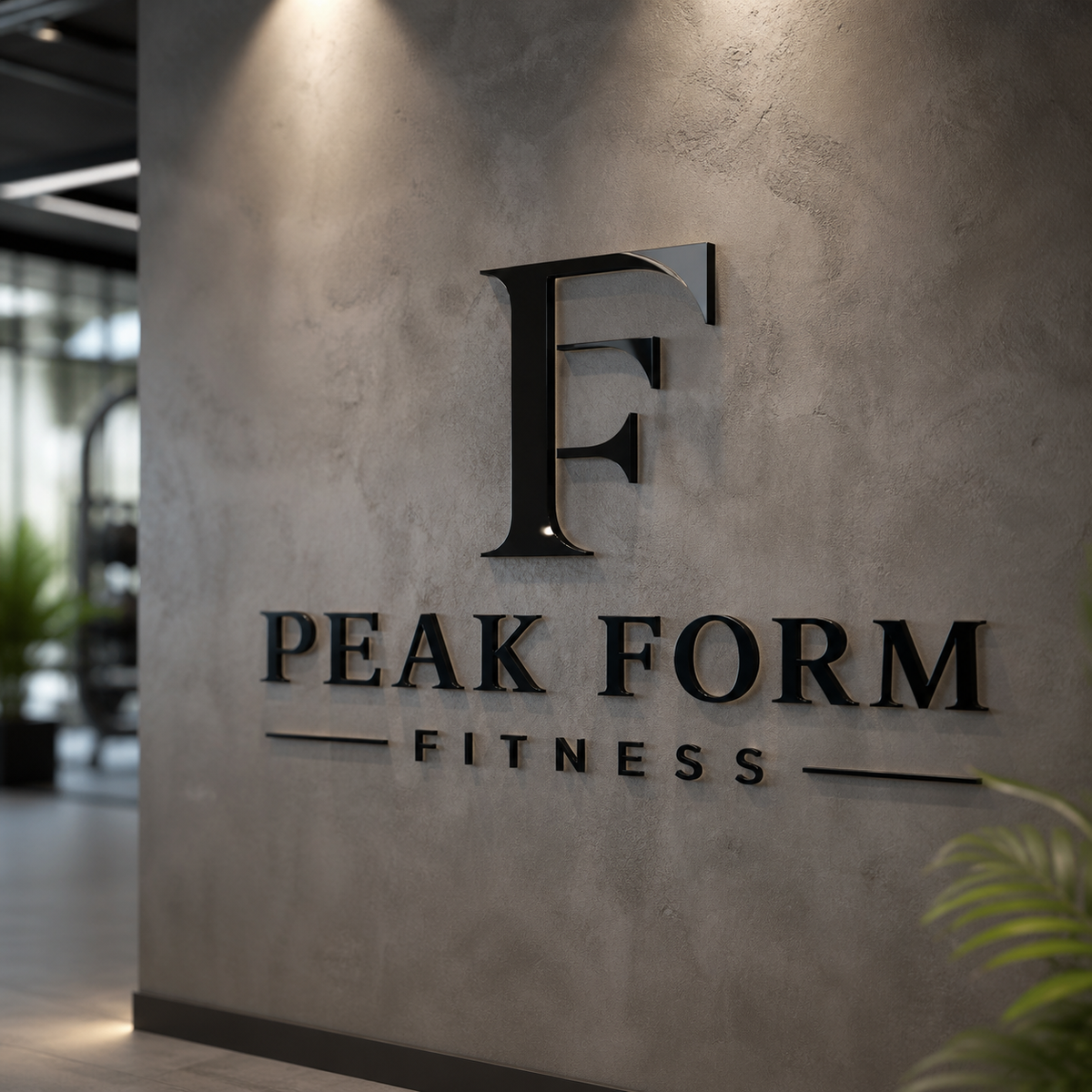 Gym entrance sign