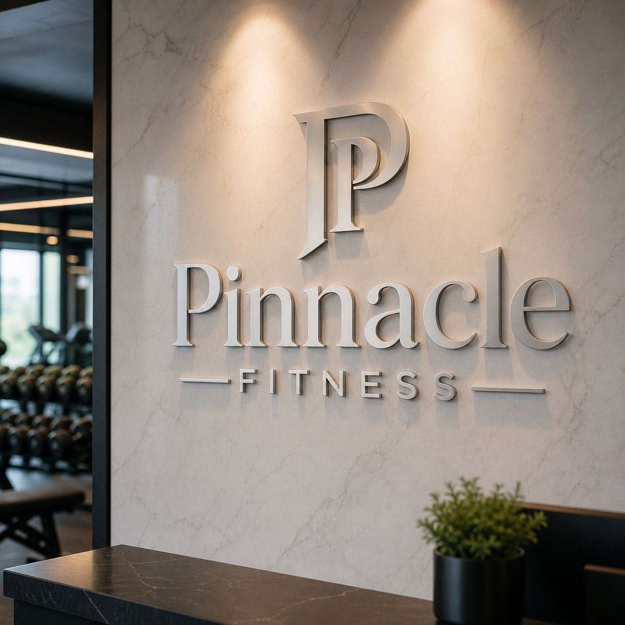 Gym entrance sign