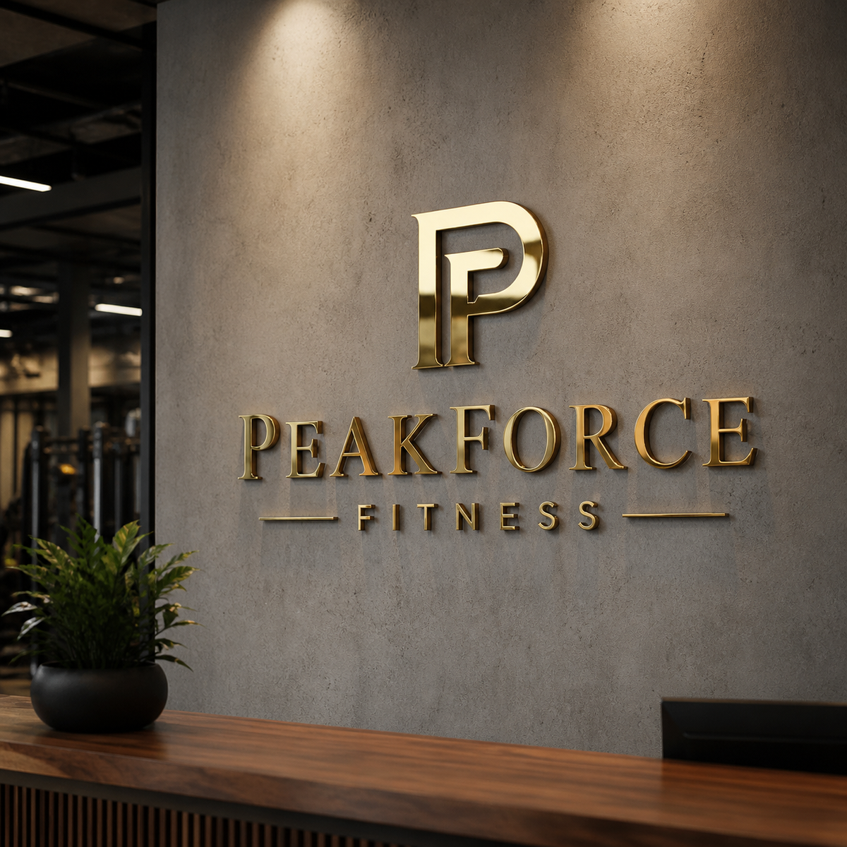 Gym lobby sign