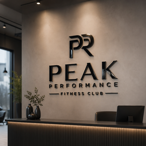 Gym lobby sign