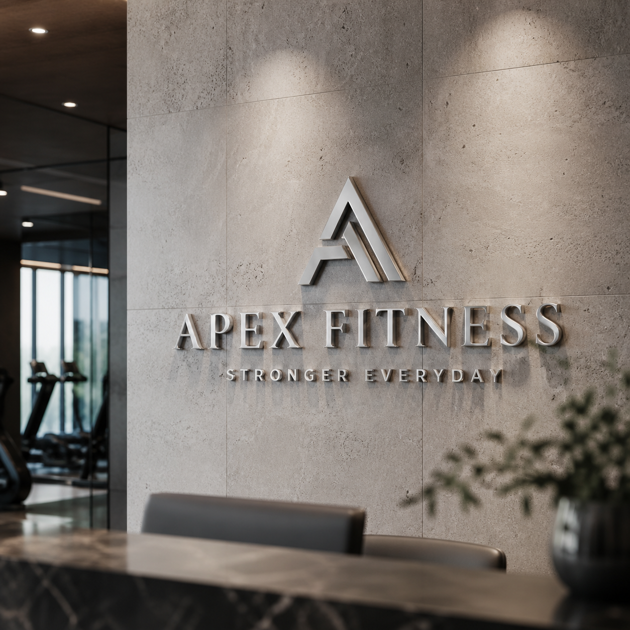 Gym lobby sign