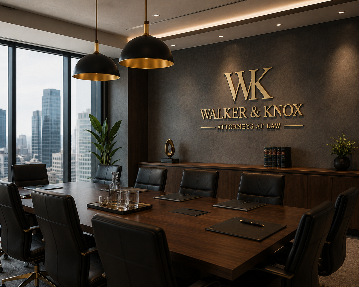 Law firm conference and meeting room sign