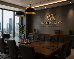 Law firm conference and meeting room sign
