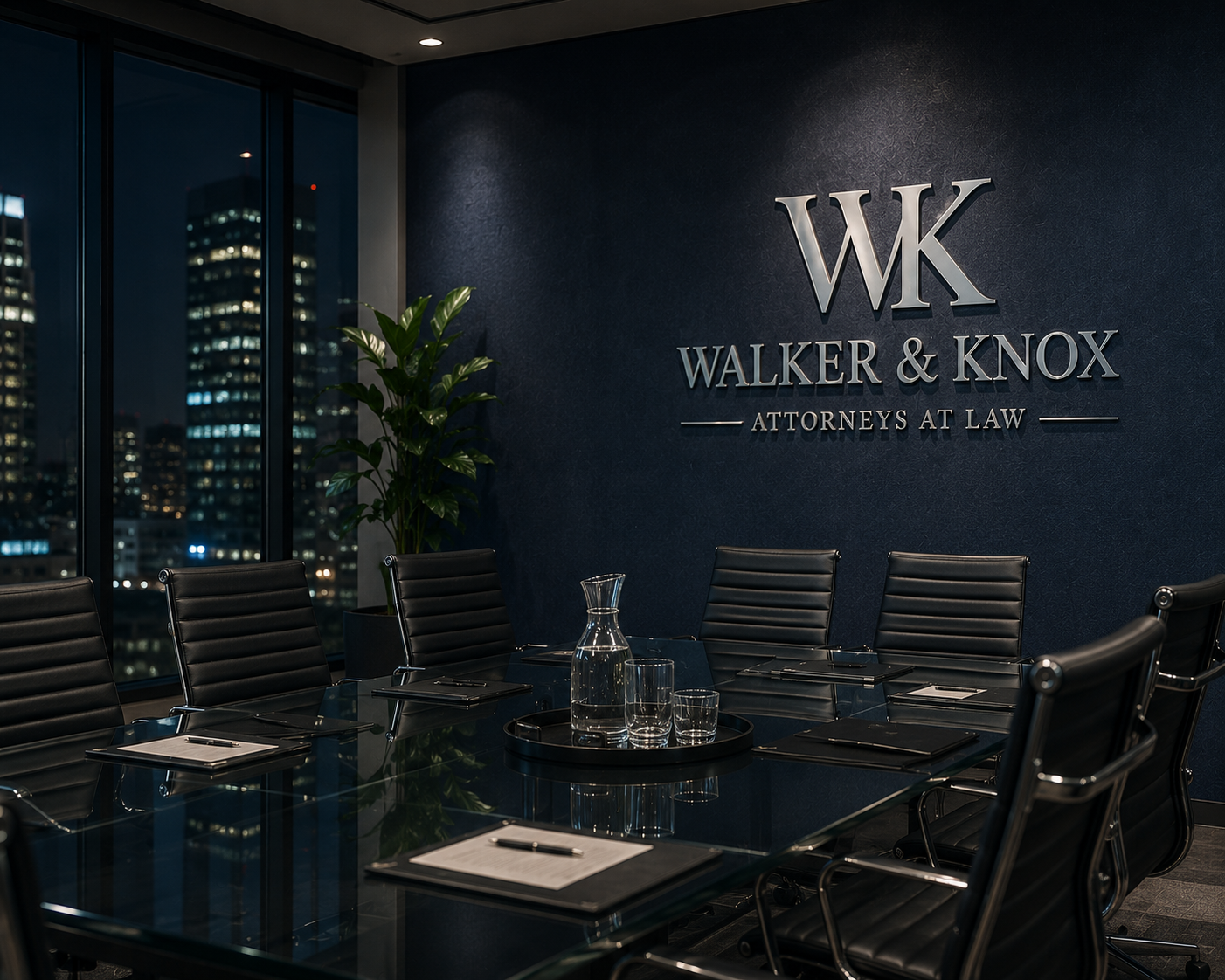 Law firm conference and meeting room sign