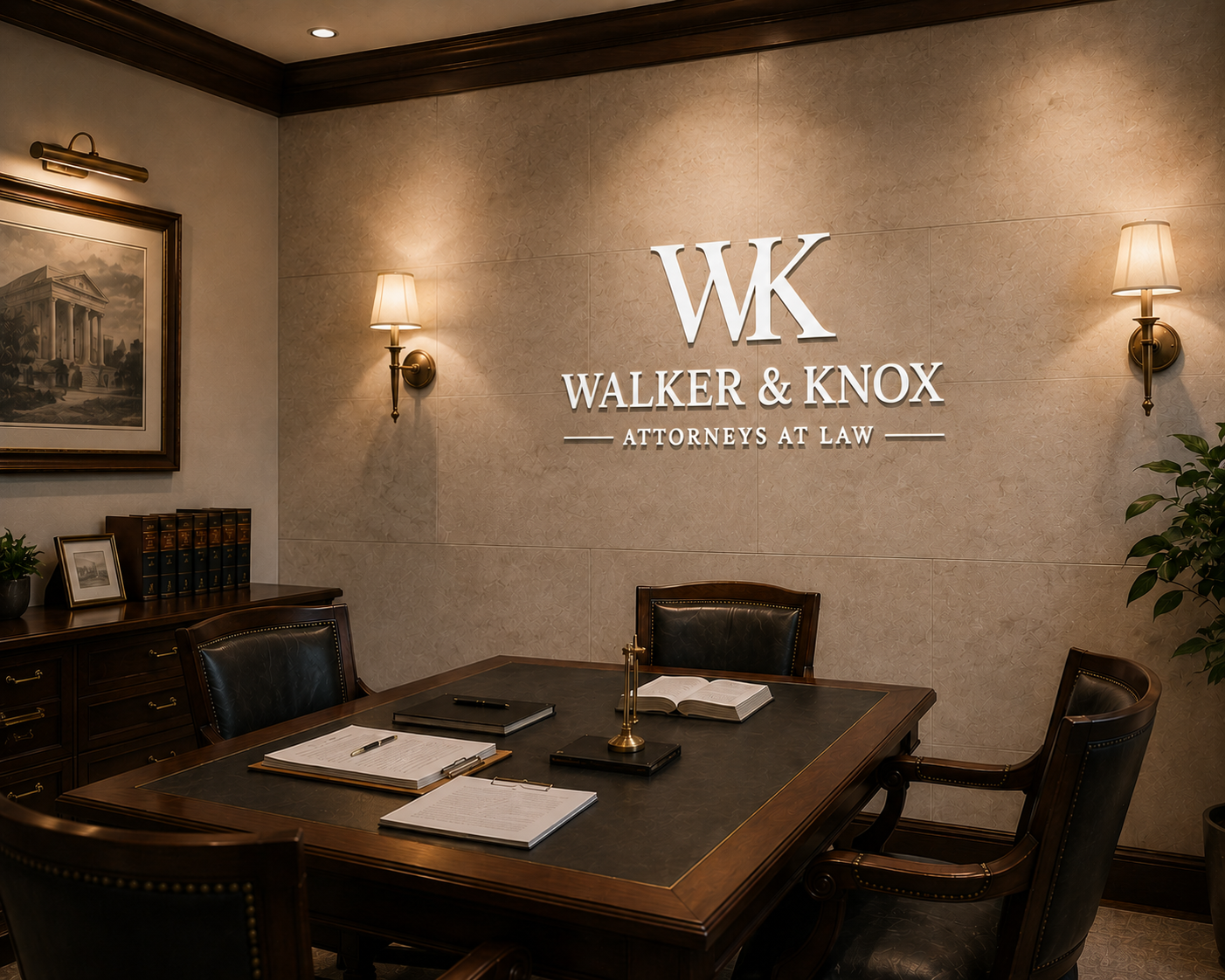 Law firm conference and meeting room sign
