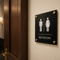 Law firm restroom sign